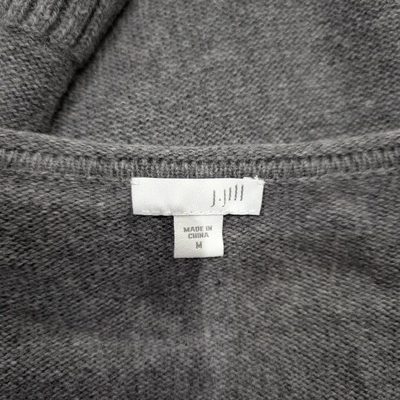 J. Jill Grey Classic Knit Round Neck Sweater Long Sleeve Tunic Pullover Size M - Picture 5 of 5